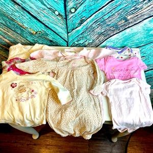 Grandmas Lil angel 0-3 month baby girl bundle with 7 pieces